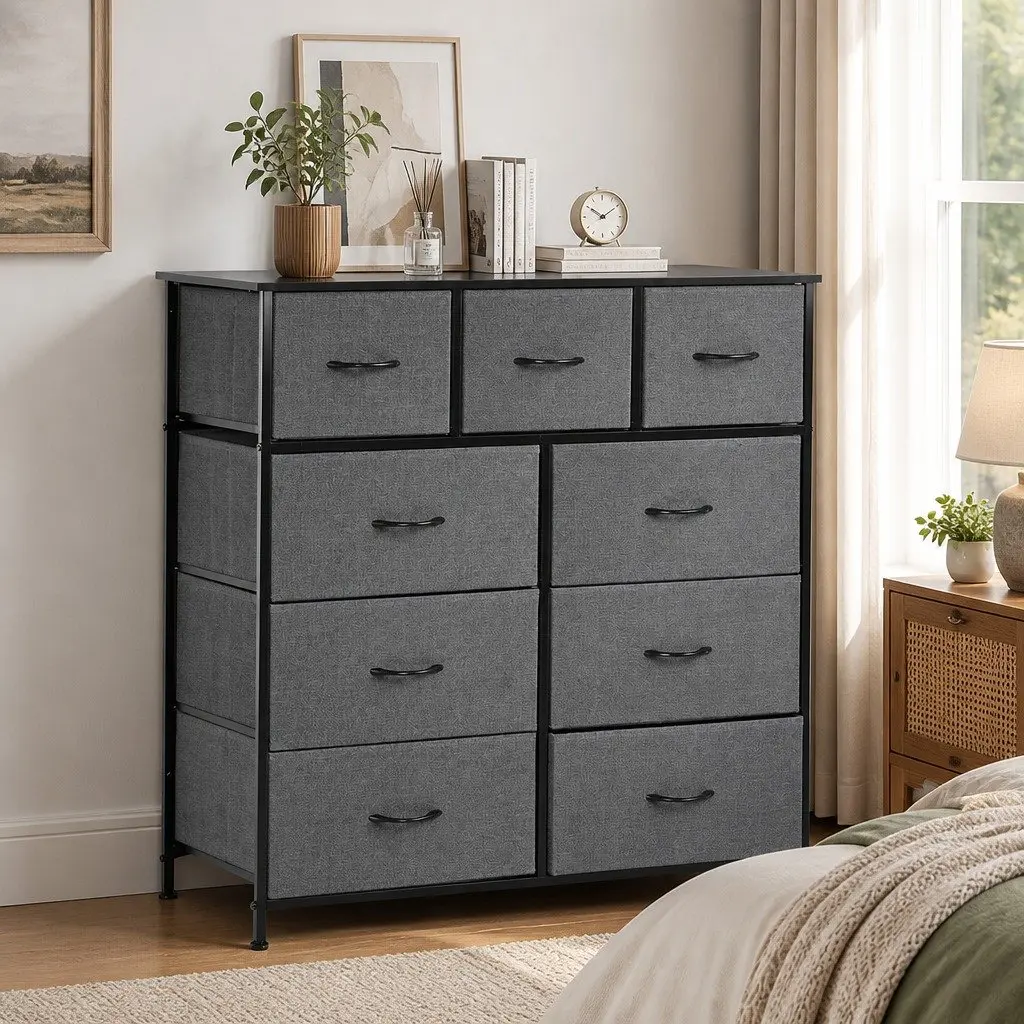 9 Drawer Chest of Drawers Storage Unit