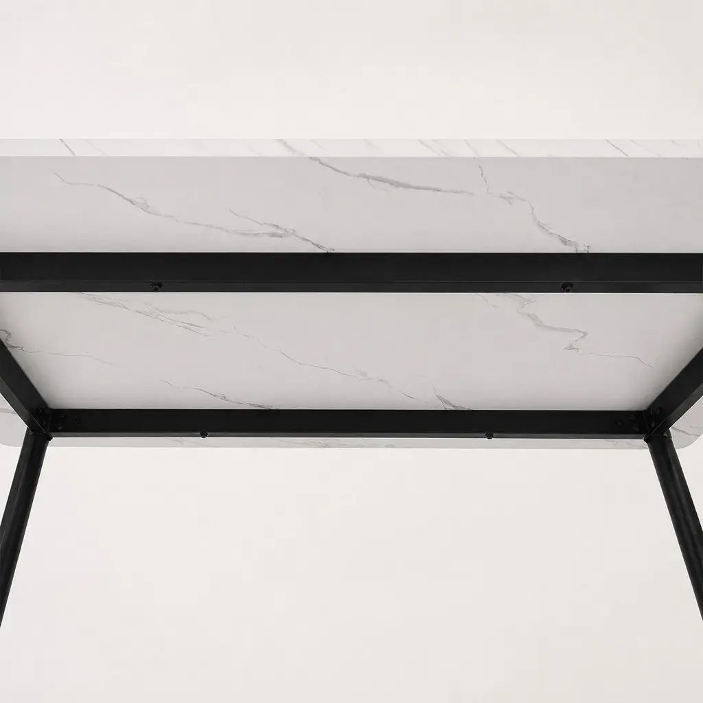 150cm Steel Frame Dining Table for 4-6