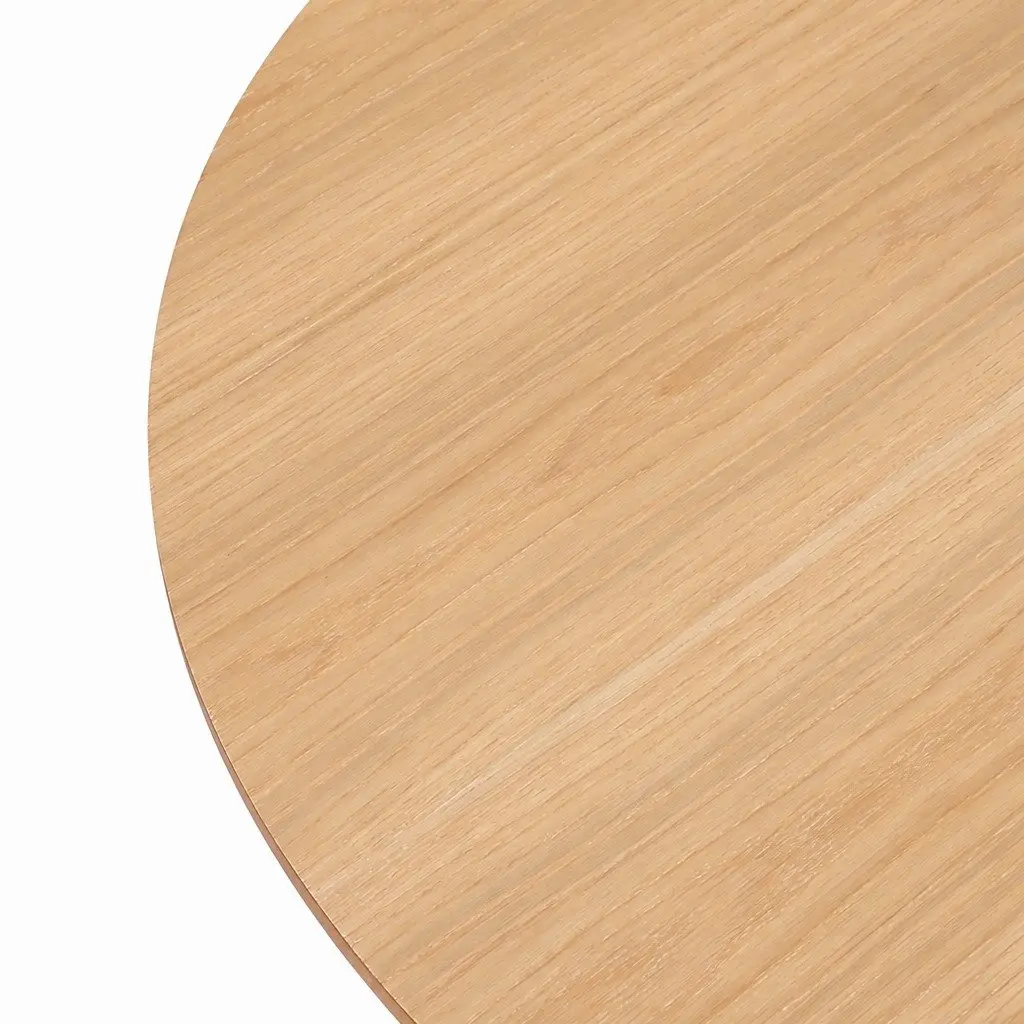 Round Dining Table 100cm Natural Rubberwood