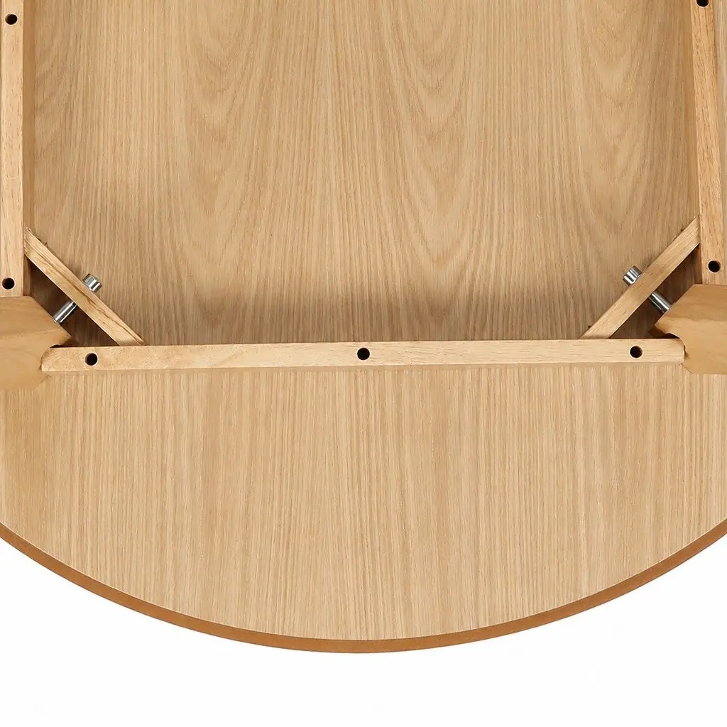 Round Dining Table 100cm Natural Rubberwood