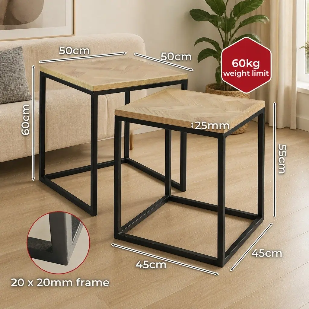 2-Piece Nesting Coffee Table Set