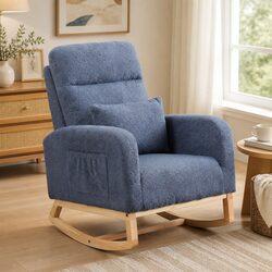 Premium Rocking Chair and Ottoman Set with Plush Upholstery