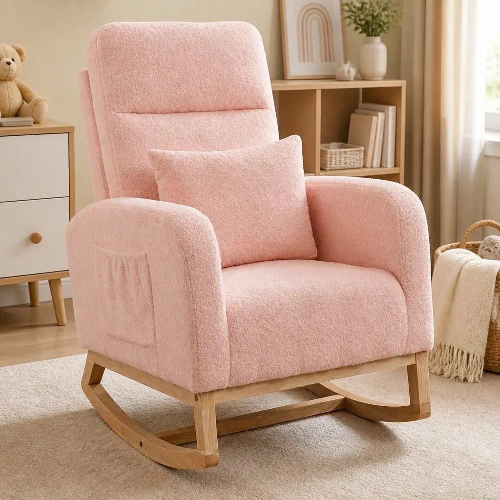 Rocking Chair Ottoman Set for Relaxation