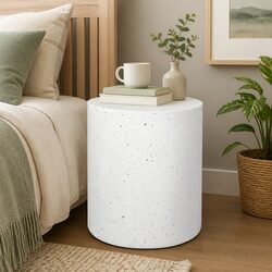Stylish Round Terrazzo Side Table with Durable Build