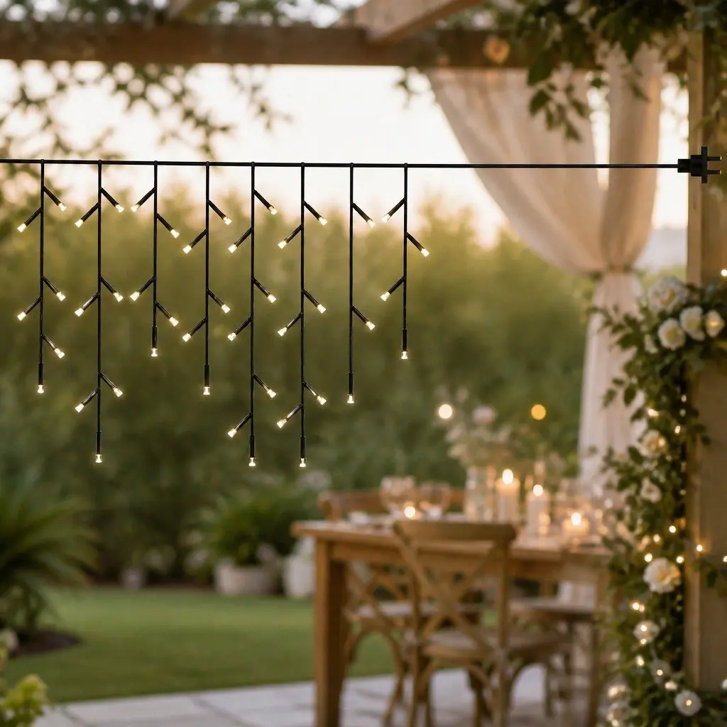 Curtain String Lights 300 LED Cool White Wedding Party Indoor Outdoor Decor