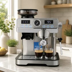 High-Quality Espresso Coffee Machine with Grinder and Frother