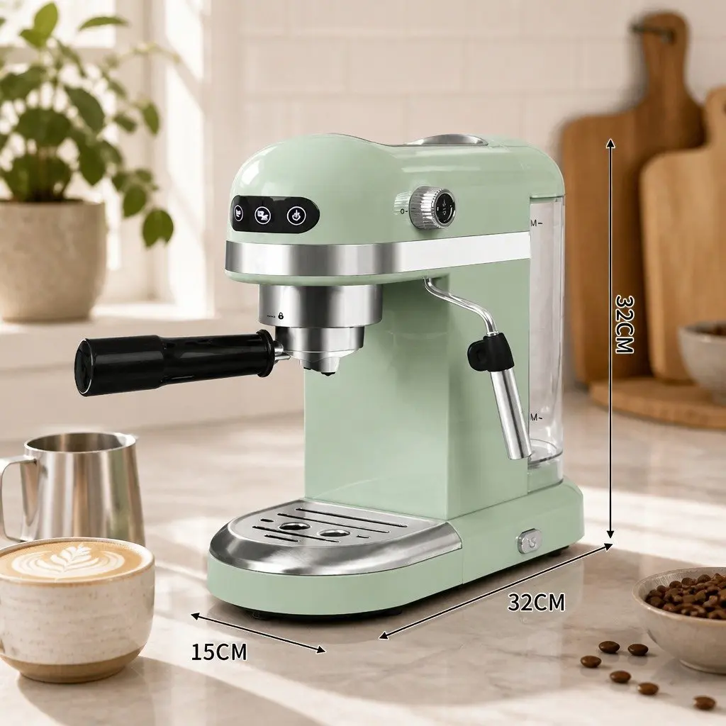 Espresso Coffee Machine Stainless Steel 1.4L Mint