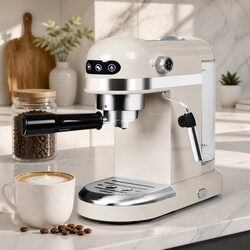 High-Quality Stainless Steel Espresso Machine with Frother