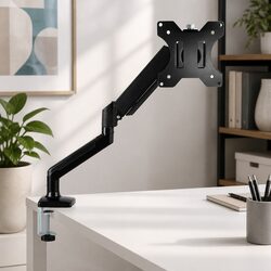 Monitor Stand Single Arm 13"-32" Desk Mount Adjustable Height Rotation Clamp