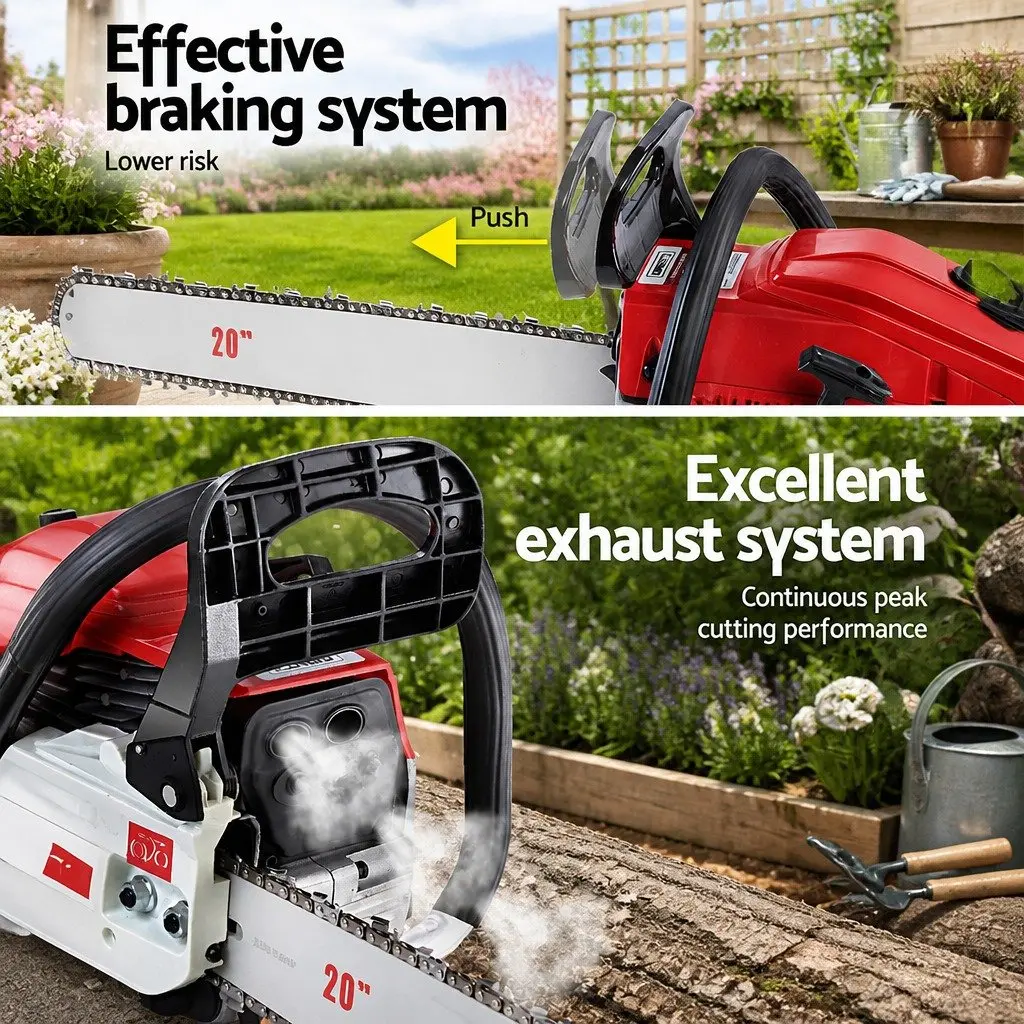 Commercial Grade 58cc Petrol Chainsaw with 20" Bar