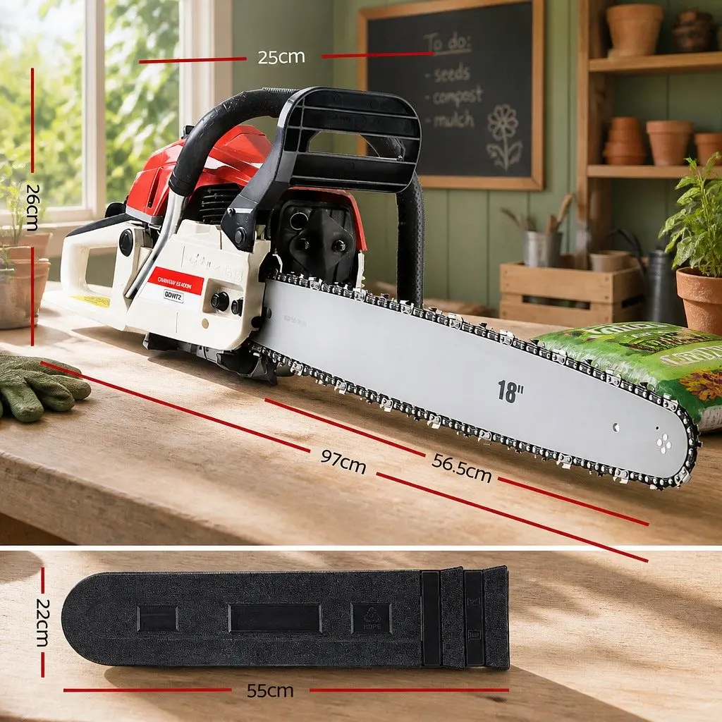 Commercial Grade 45CC Petrol Chainsaw with E-Start