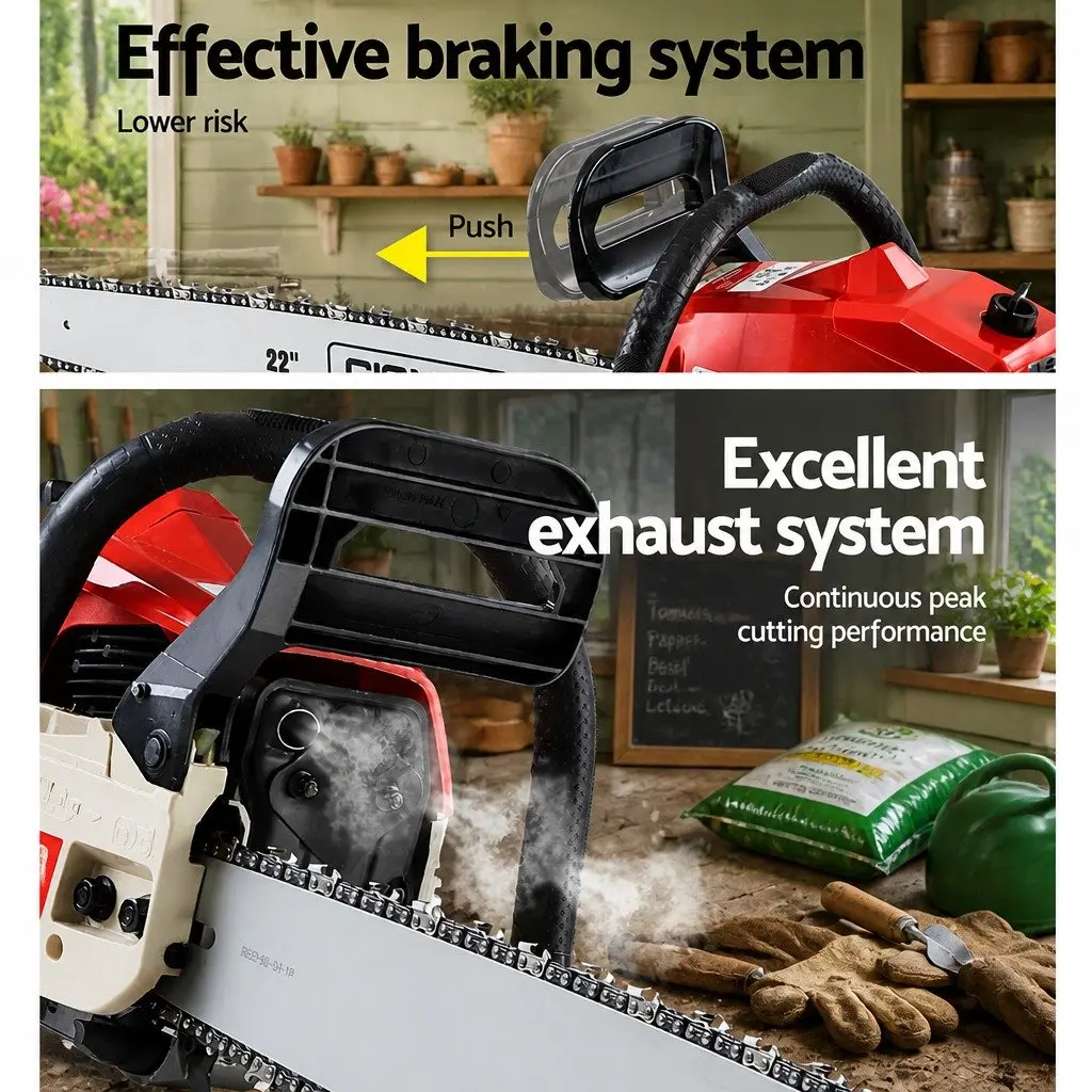 Commercial Grade 45CC Petrol Chainsaw with E-Start