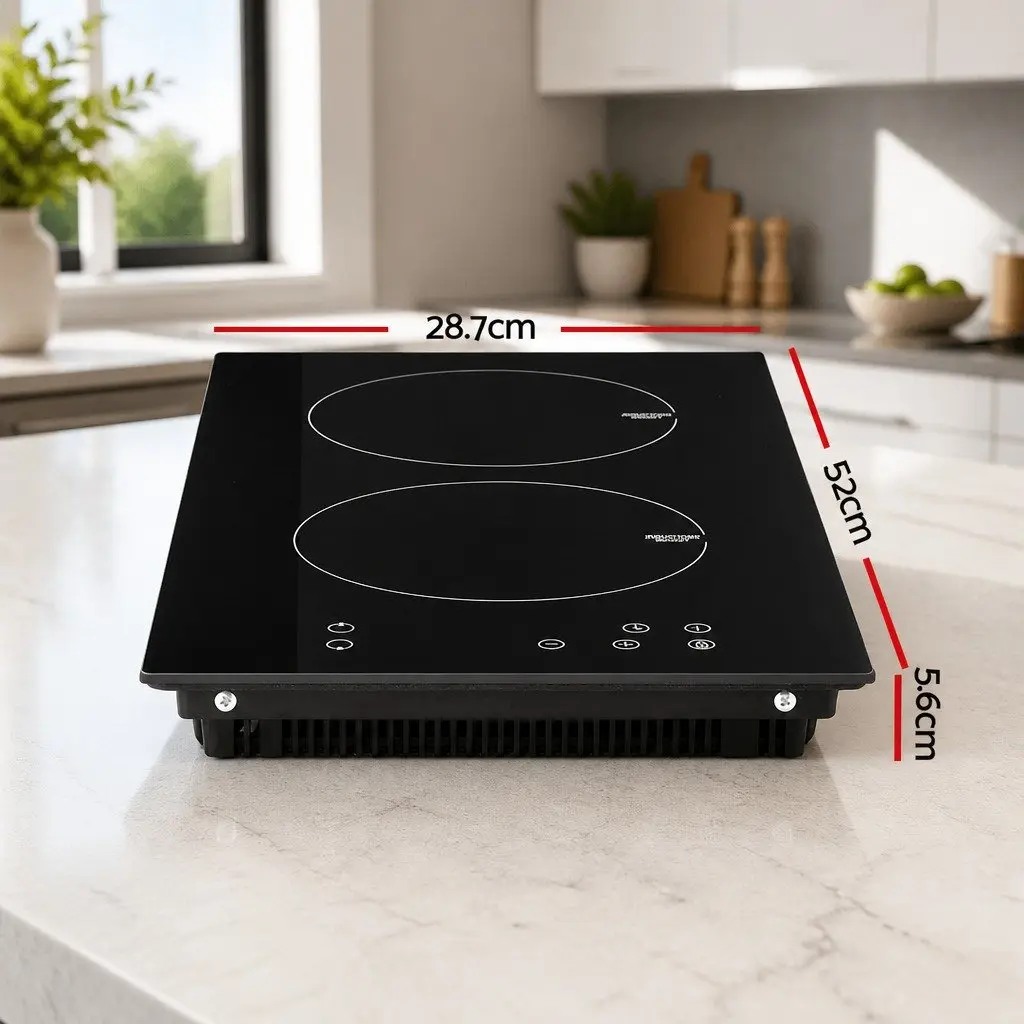 30cm Induction Cooktop with 2 Cooking Zones