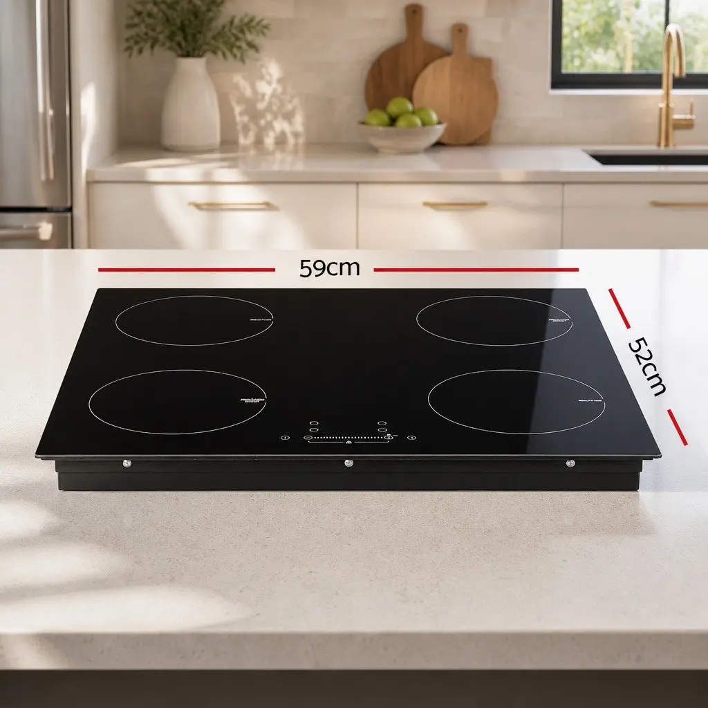 60cm Black Induction Cooktop with Touch Control