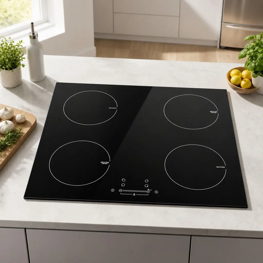 60cm Black Induction Cooktop with Touch Control