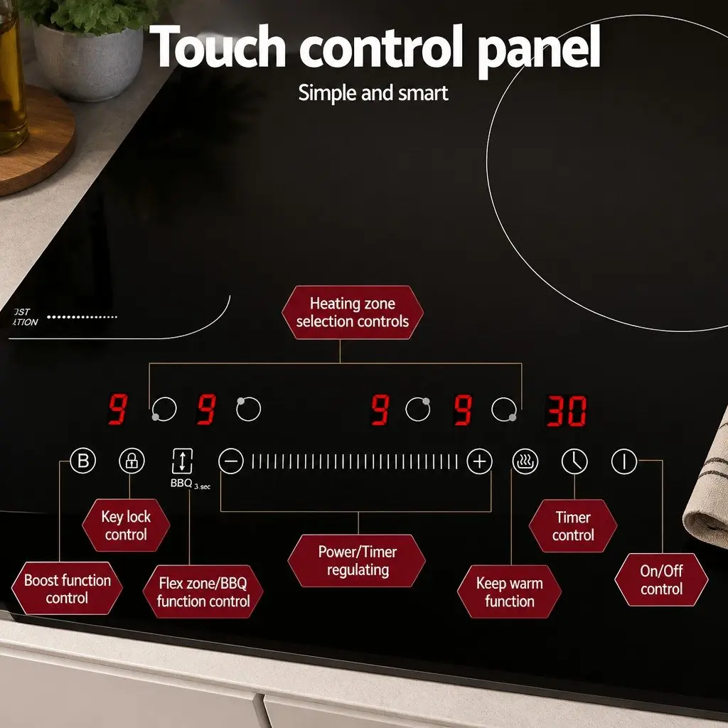 4 Zone Induction Cooktop 60cm with Touch Control