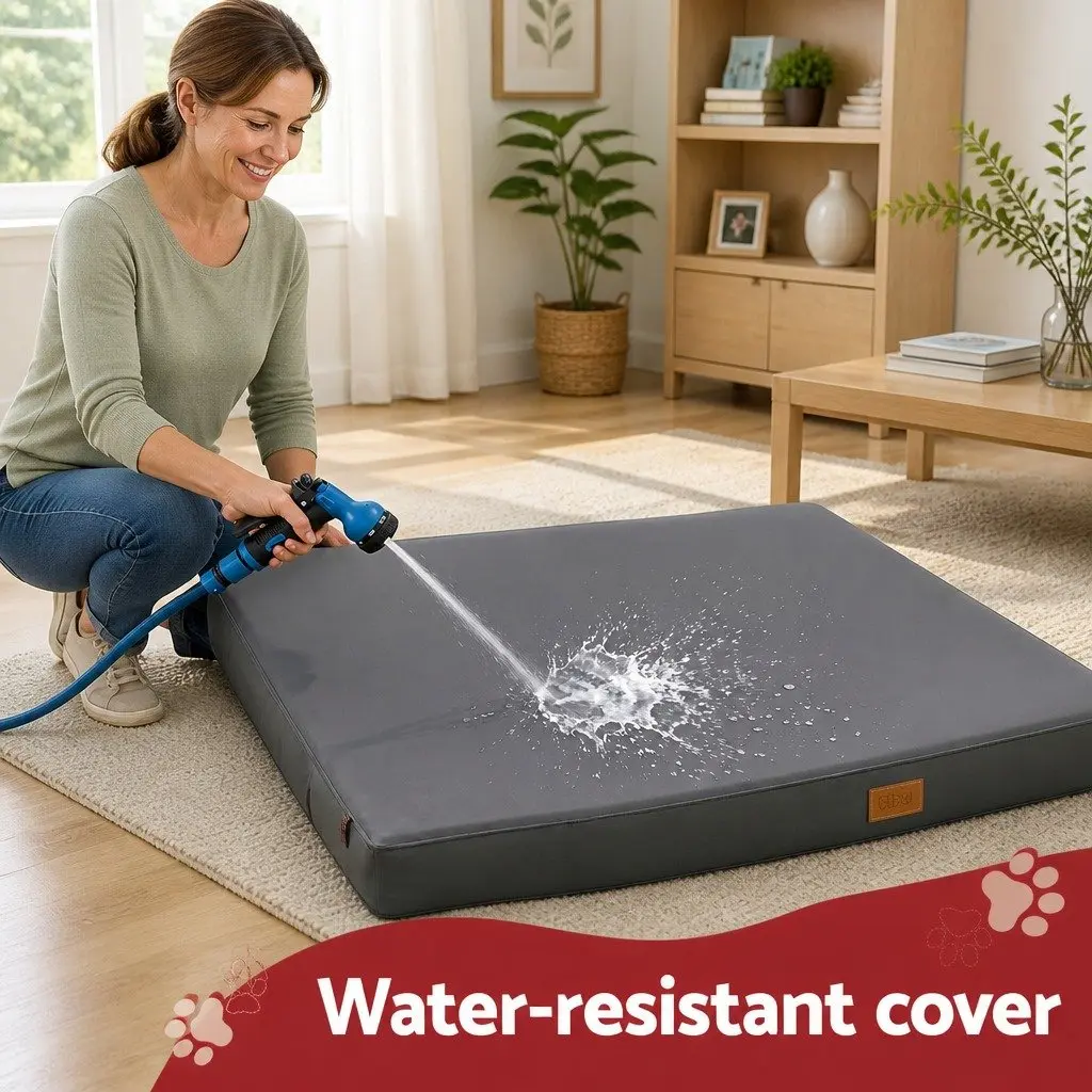 Large Orthopedic Dog Bed with Water-resistant Foam Core