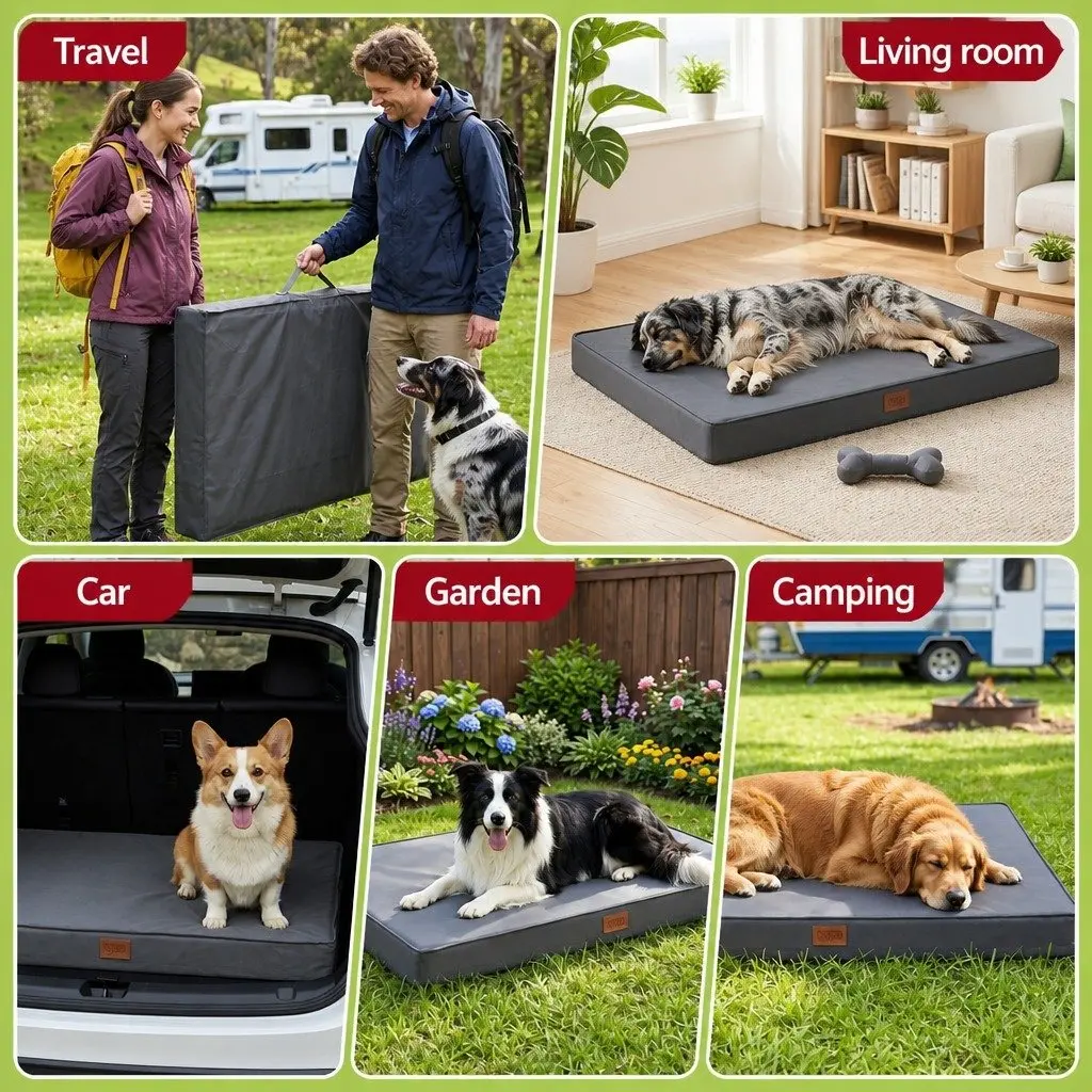 Large Orthopedic Dog Bed with Water-resistant Foam Core