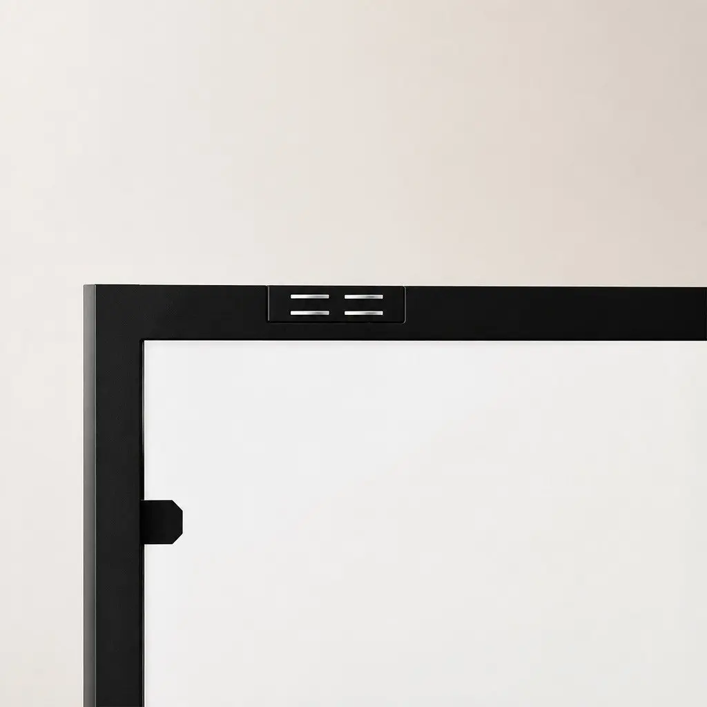 Glass Display Cabinet Tempered Glass 4 Tier Black