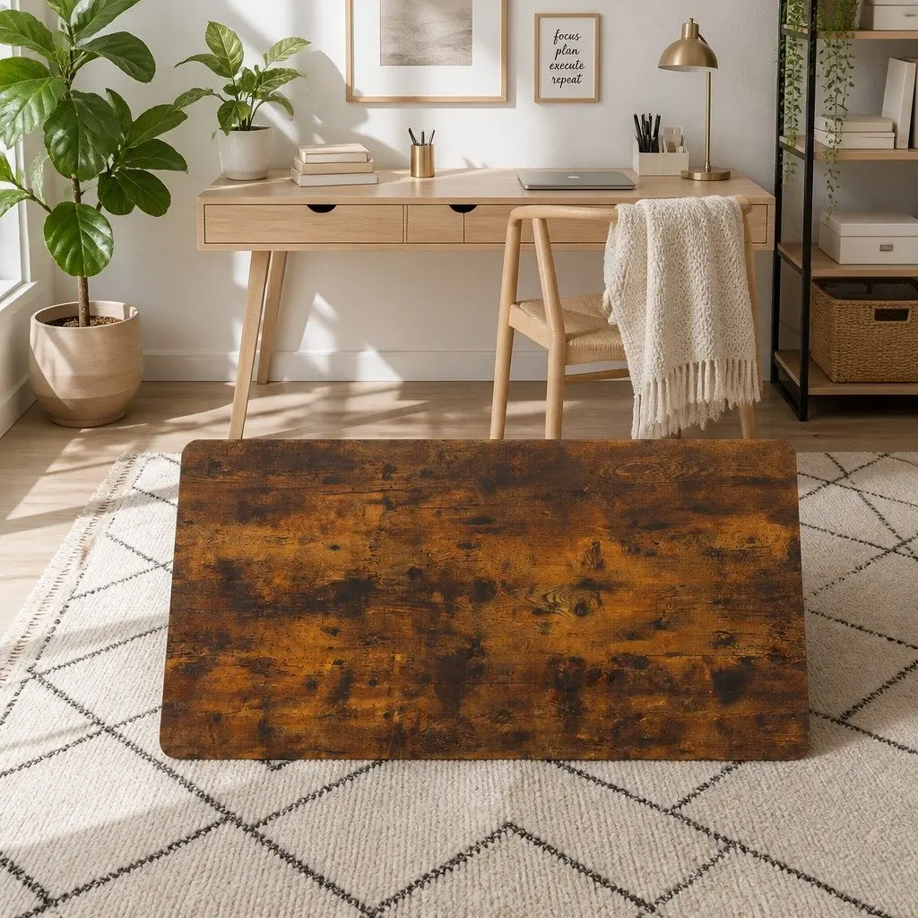 Rustic Brown 140cm x 70cm Desk Top for Standing Desks