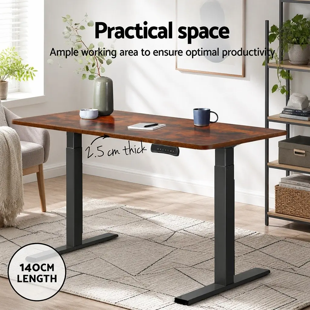 Rustic Brown 140cm x 70cm Desk Top for Standing Desks