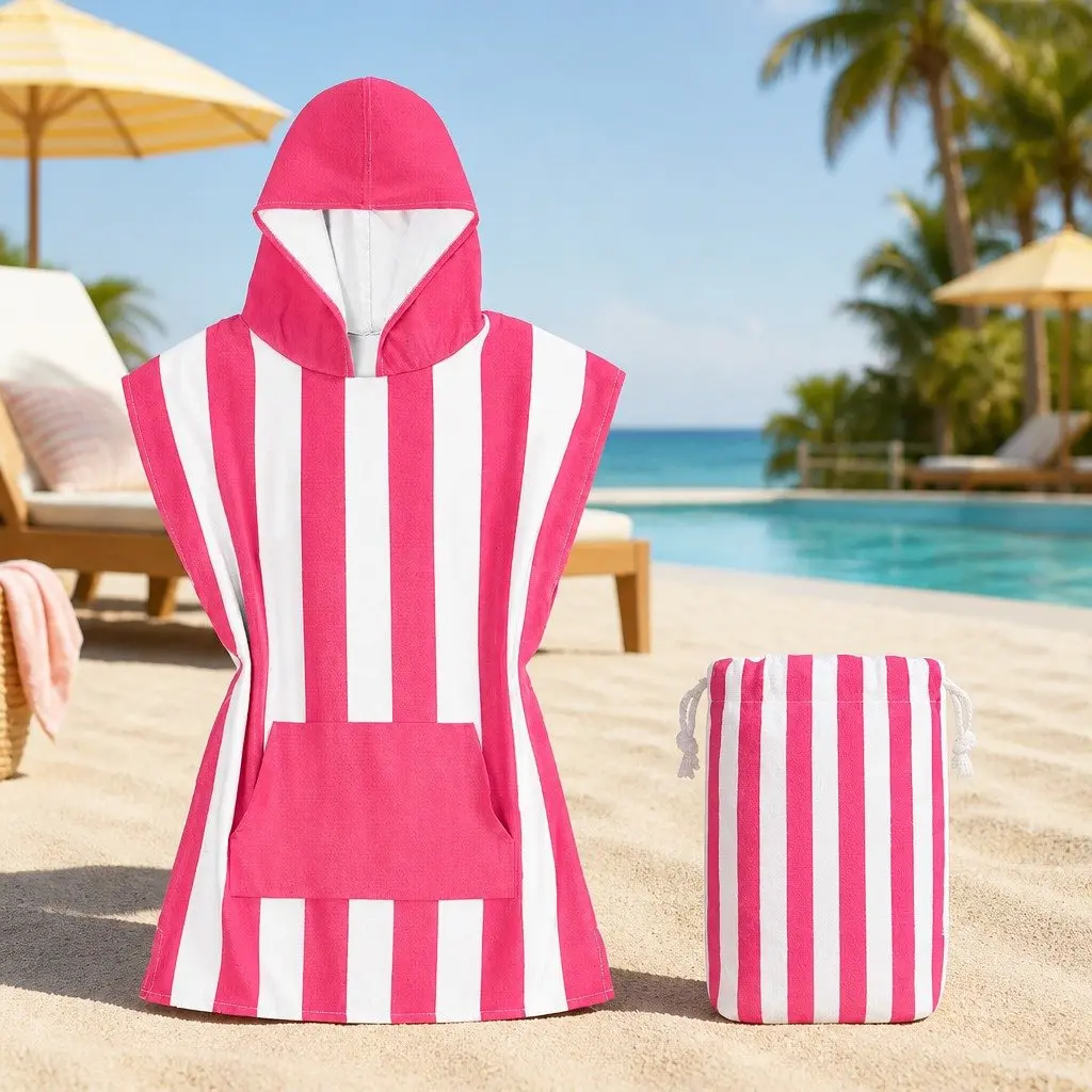 Kids Quick Dry Hooded Poncho Towel for Beach 2-4 Years