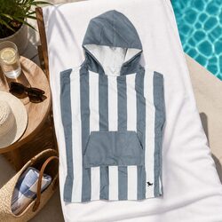 Kids Grey Quick-Dry Poncho Mini Cabana Goa XS