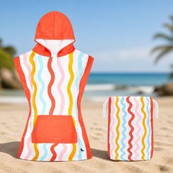 Standout Quick-Dry Kids Hooded Poncho Towel for Beach