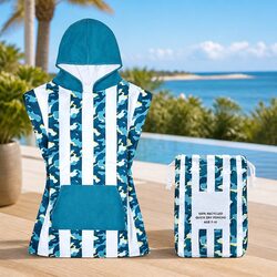 Kids Hooded Poncho Towel Quick Dry Beach Cover XS 2-4 Years
