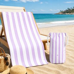 Cabana Striped Quick Dry Beach Towel for Travel
