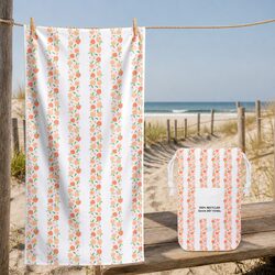 Compact Lightweight Kids Beach Towel - Quick Dry Peach