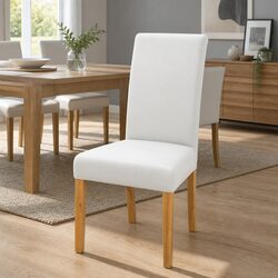 White Spandex Stretch Dining Chair Covers Set of 4