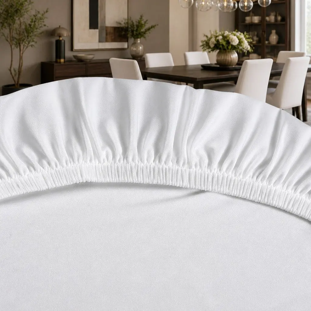 Dining Chair Covers Spandex Stretch Slipcovers 6 Pack White