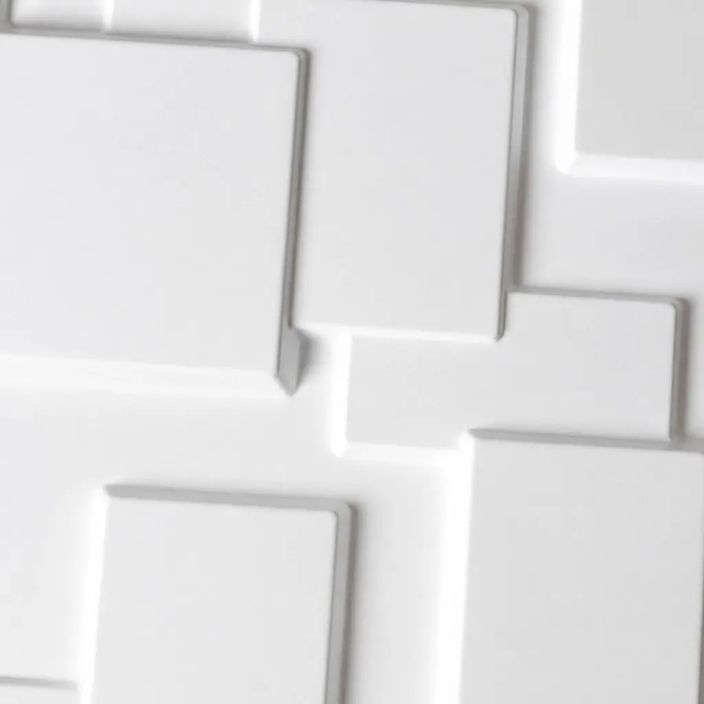 3D Wall Panels PVC 50x50cm Matte White 12 Piece Set