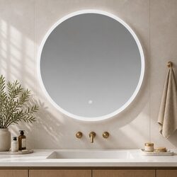 60cm Round LED Wall Mirror with Anti-Fog Feature