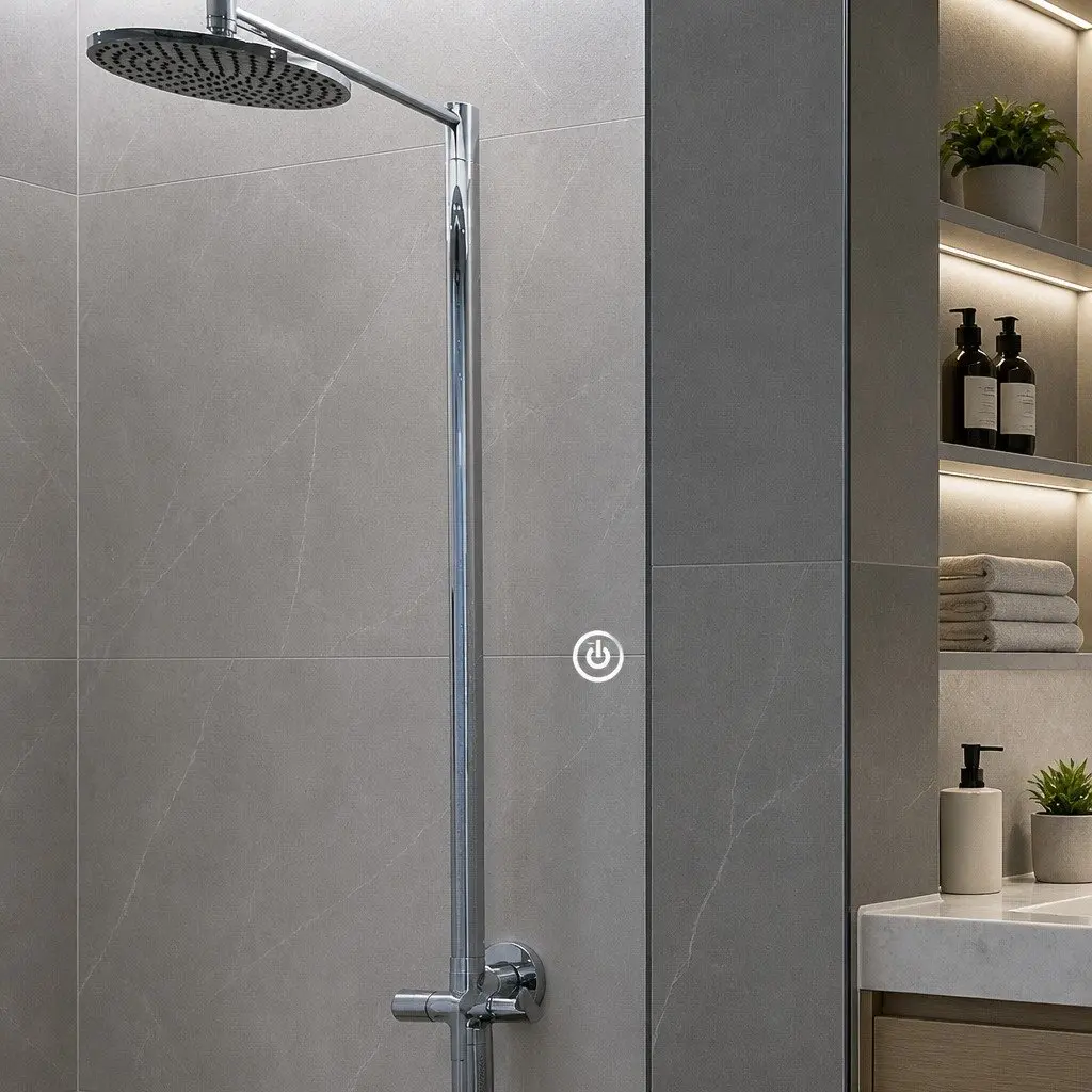 LED Wall Mirror Anti-fog 50x75cm Adjustable Lighting