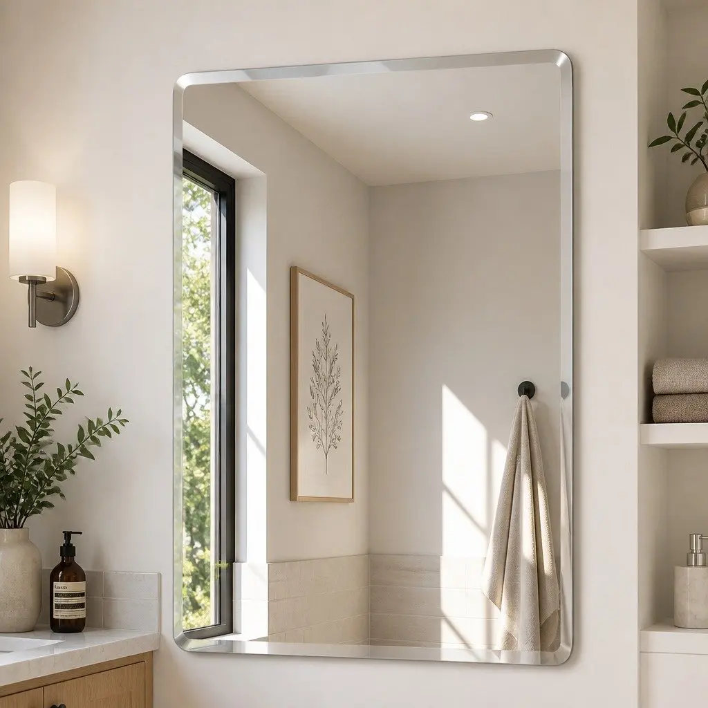 Frameless Wall Vanity Mirror for Bathrooms