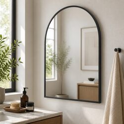 Stylish Wall Mirror with Tempered Glass and Aluminium Frame