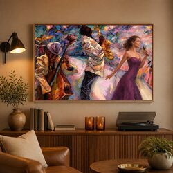 Large Framed Modern Abstract Canvas Art 70x100cm