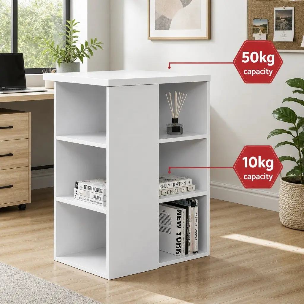 White Computer Desk with Dual Shelving 150CM