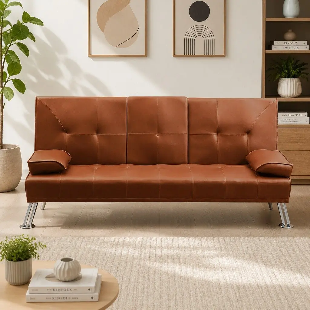 3-Seater Sofa Bed with Reclining Functionality
