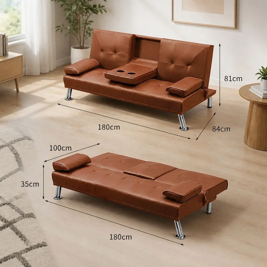 3-Seater Sofa Bed with Reclining Functionality
