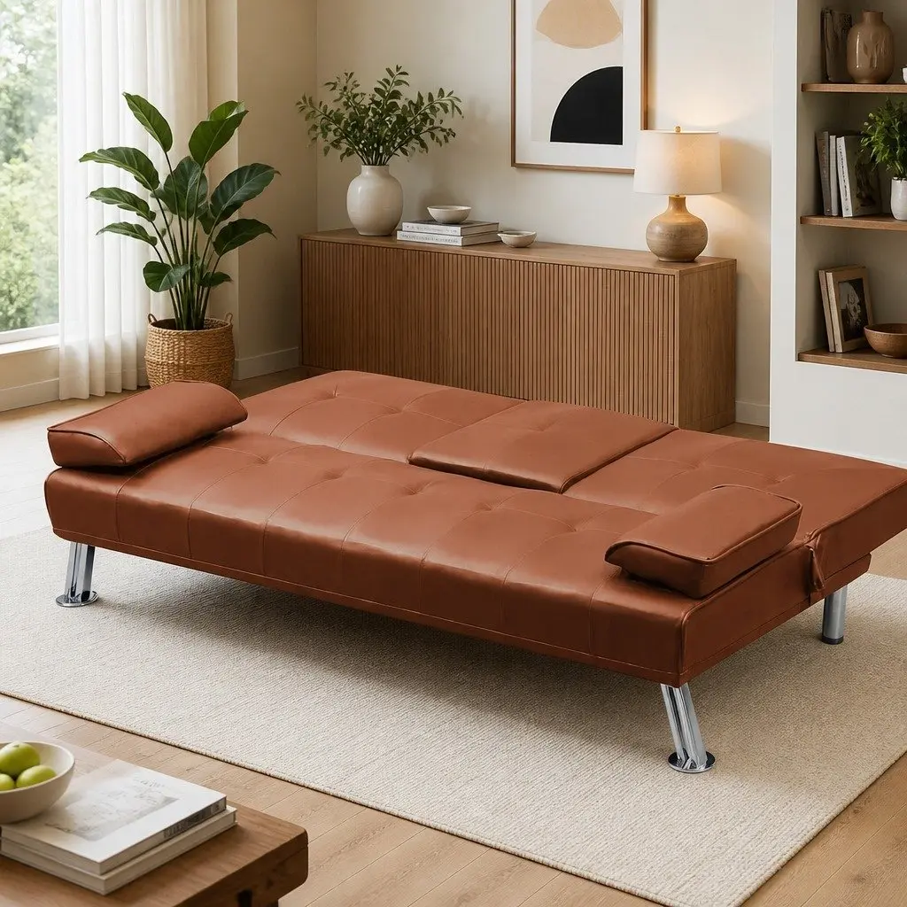 3-Seater Sofa Bed with Reclining Functionality