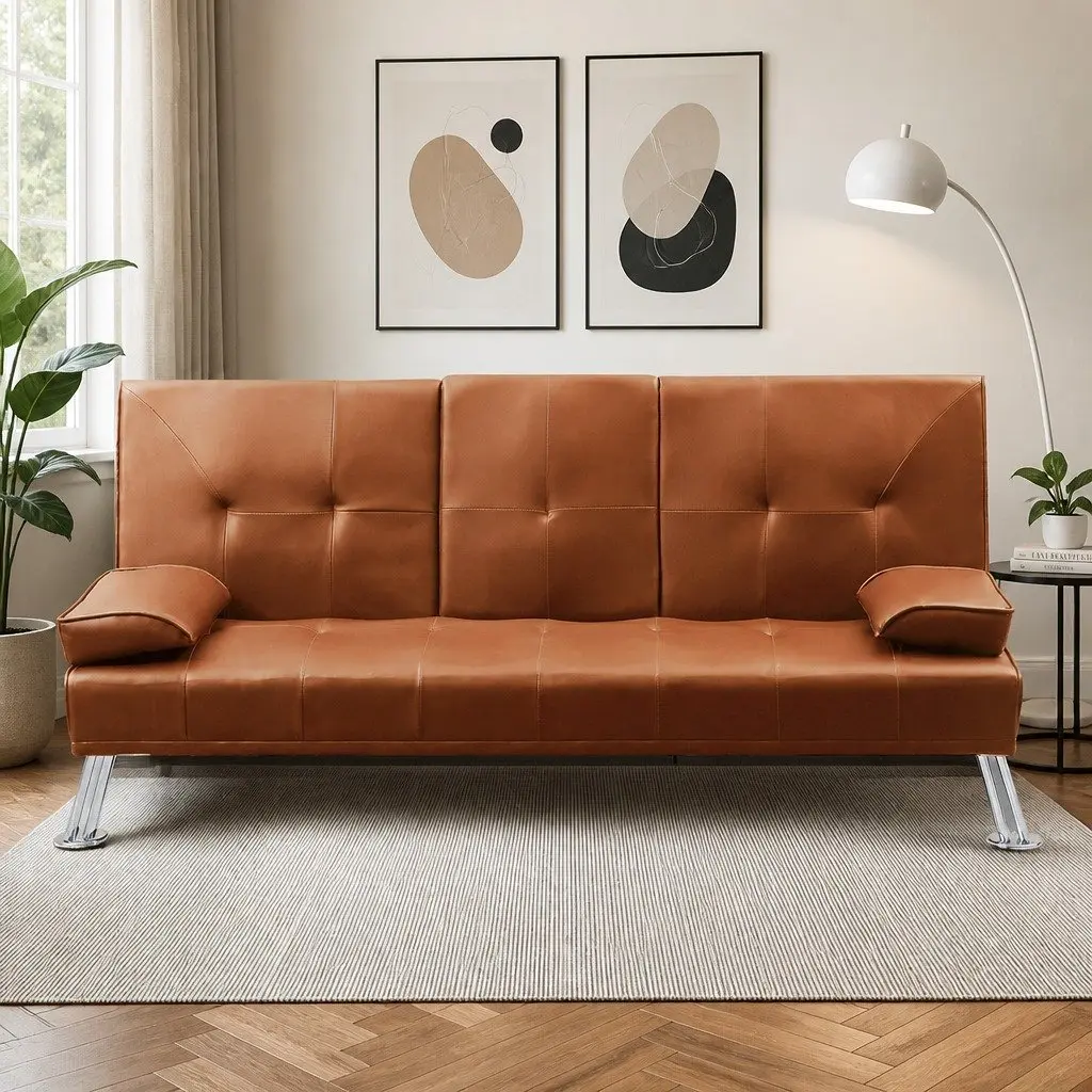 3-Seater Sofa Bed with Reclining Functionality