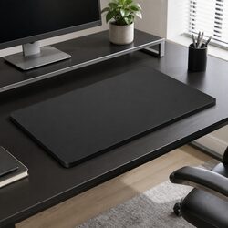Desktop Table Top 140x70cm Black Particle Board MDF Veneer Pre-Drilled Office