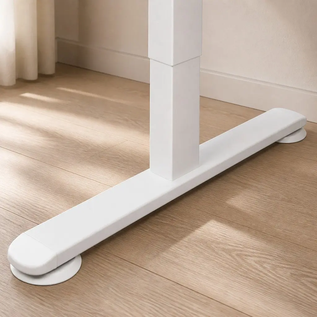 White Motorised Desk Frame for Height Adjustment