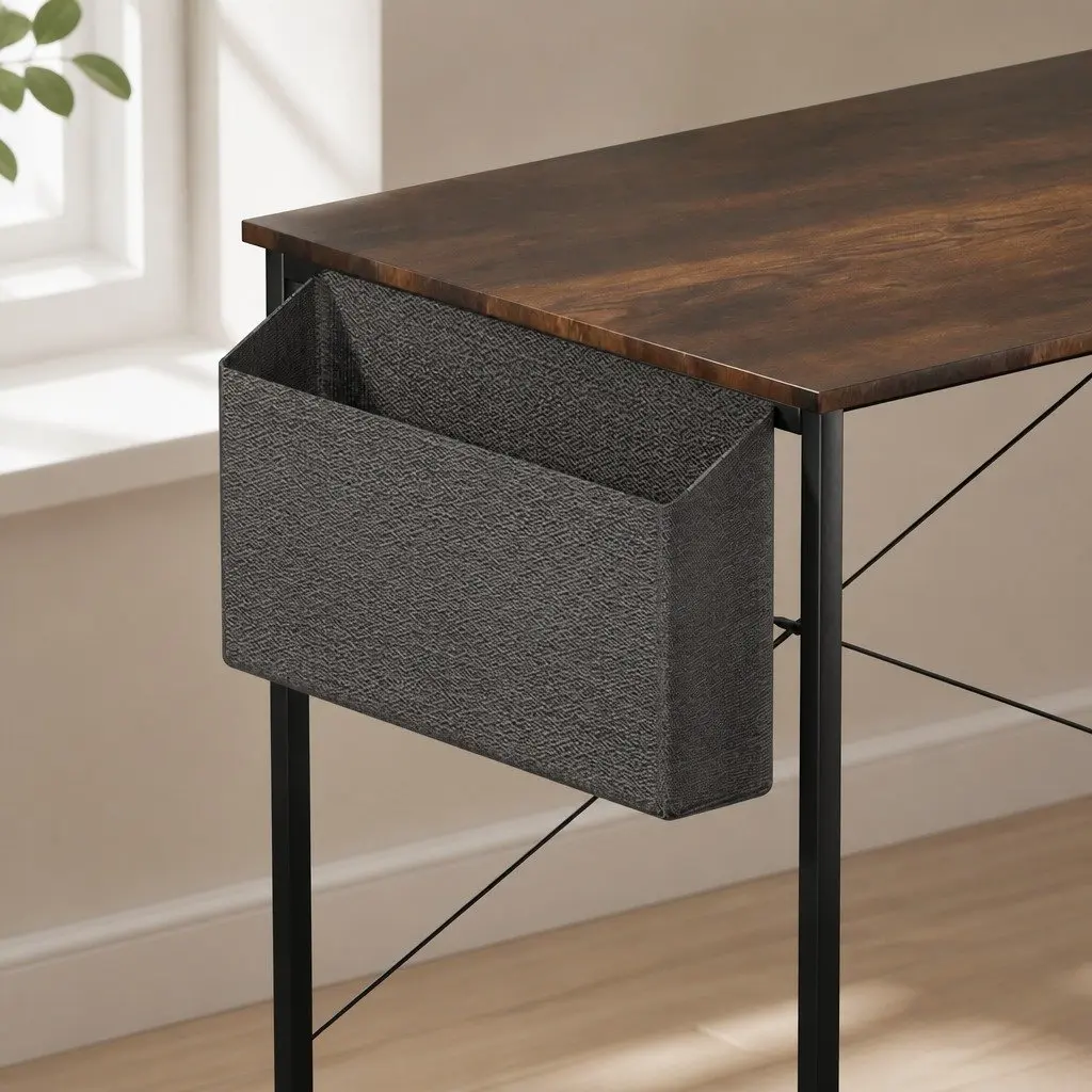Reversible L Shaped Corner Desk with Industrial Style