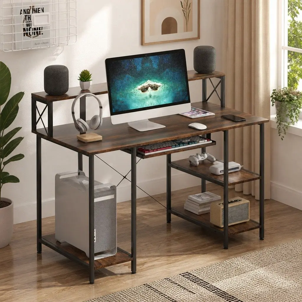 Height Adjustable Gaming Desk for Work and Play