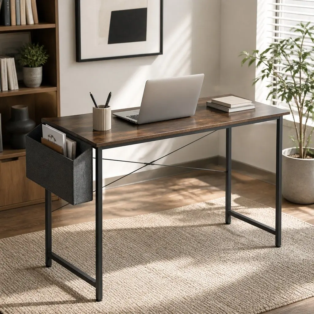 Metal Frame Computer Desk with MDF Top 80cm