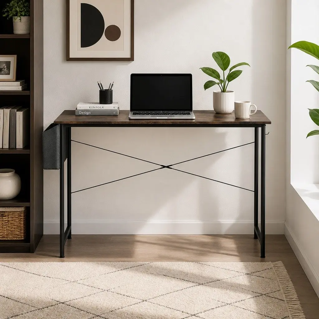 Metal Frame Computer Desk with MDF Top 80cm